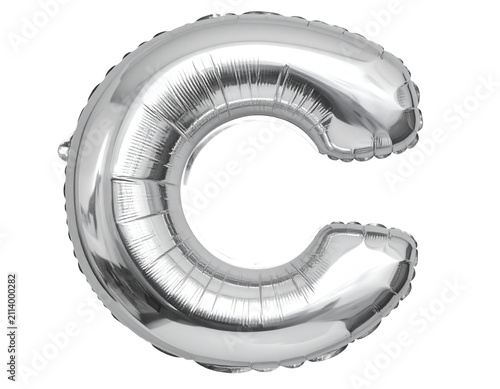 Balloon letter C isolated on transparent background