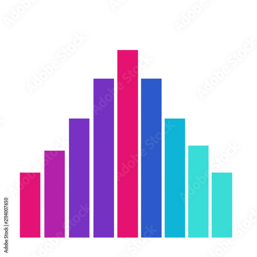 Bar chart with colorful bars