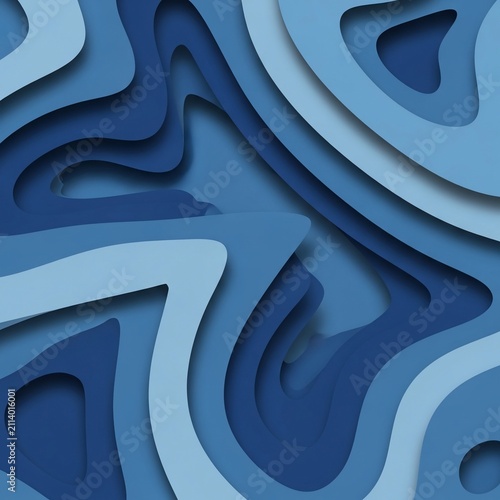 Oceanic Depths: A Play of Blue Layers