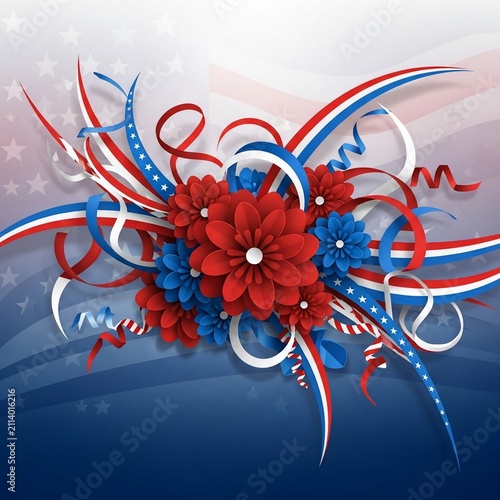 Crimson and Sapphire Bloom