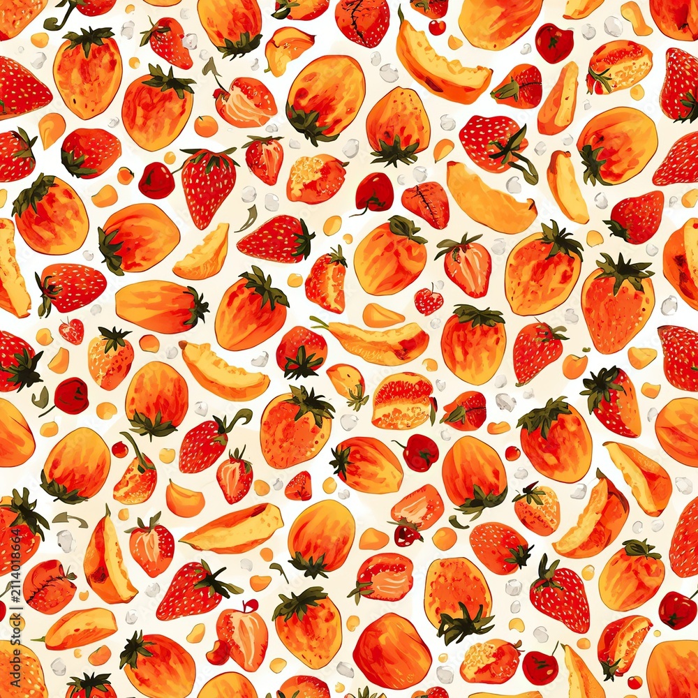 seamless background with fruits