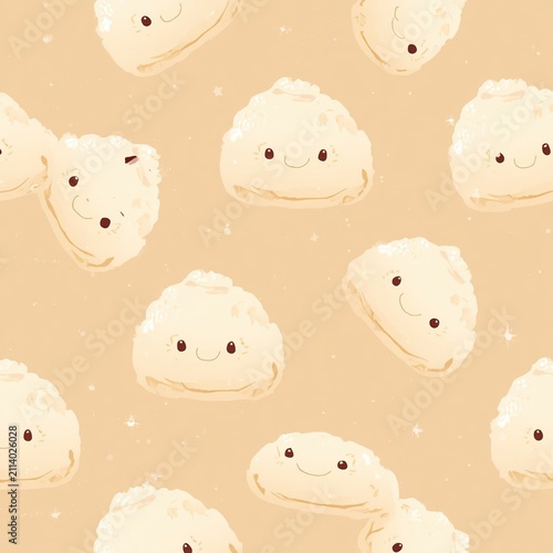 seamless pattern with funny sheep