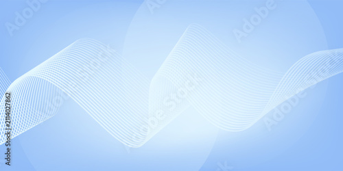 Konstfotografi Minimalist light blue background with curved lines creates a comfortable feeling