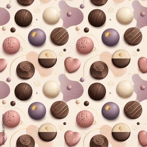 chocolate candy seamless pattern