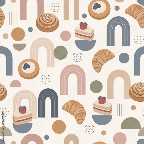seamless background with sweets
