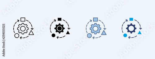 Adapt Multiple Icon Illustration Vector
