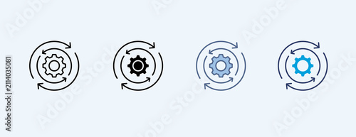 Process Multiple Icon Illustration Vector