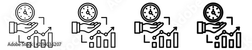 Time Investment Icon Set Different Style Collection