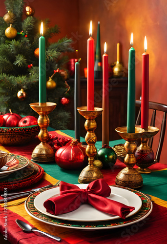 Kwanzaa celebration table s...