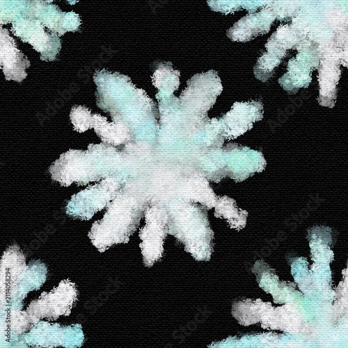 snowflakes on black