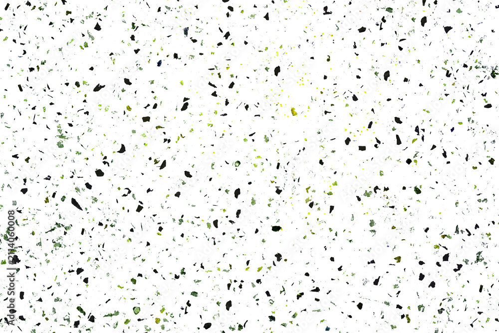Fototapeta premium Seamless terrazzo tile texture background with terrazzo pattern green black stone fragments displays seamless fragments white decorative with ornamental