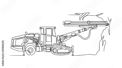 Foto Heavy Duty Rock Drill Machine Mining Construction Excavation Equipment