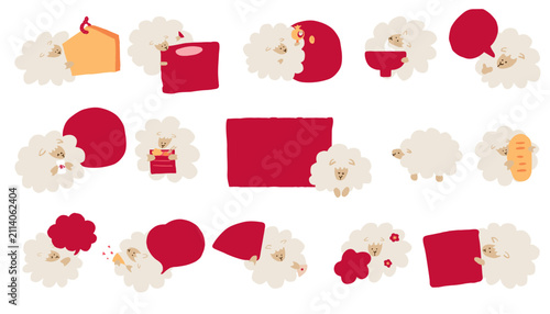 New Year's “Year of the Goat” Icon Assets