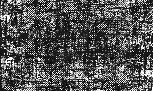 Grunge overlay of photocopy or print paper with ink stripes and noise. Paper with mud texture. Vector black and white bg