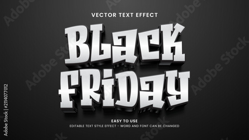 Obraz na płótnie black friday editable text effect 3d