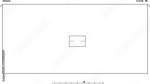 Foto Rangefinder camera frame overlay, camera viewfinder HUD overlay graphic with tra