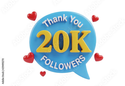 Thank You 20k Followers Speech Bubble Transparent Background
