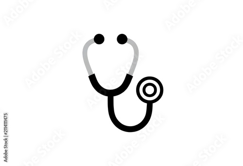 White Line Stethoscope Transparent Background
