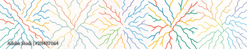 Konstfotografi Abstract Geometric Lightning Bolt Patterns and Branching Dendritic Lines