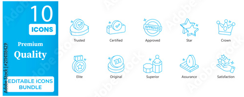 Premium Quality Badge Gradient Icons Set
