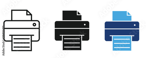 Print document symbol, office printer icon
