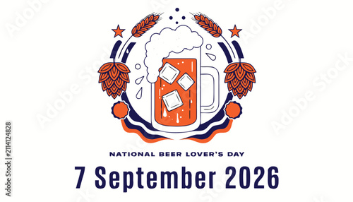 Fotografía National beer lovers day 7 september 2026 illustration