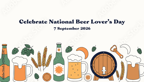 Bild auf Leinwand National beer lovers day 7 september 2026