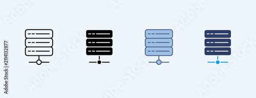 Canvastavla Server Multiple Icon Illustration Vector