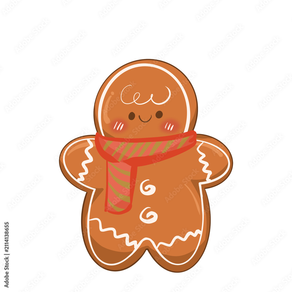 Obraz premium Ginger Bread Illustration for Christmas