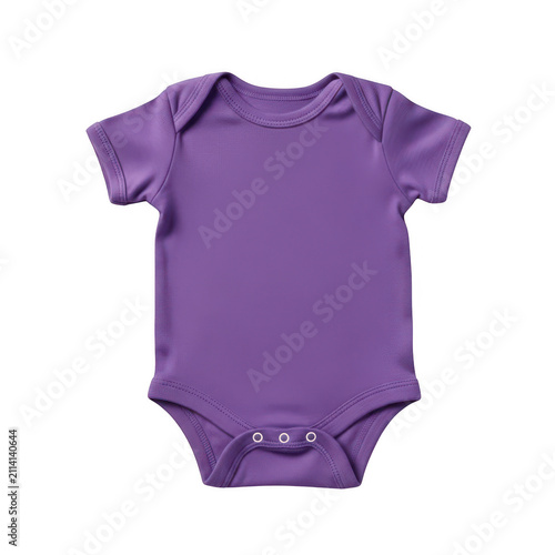 Purple baby bodysuit isolated on transparent background