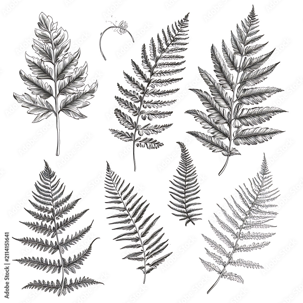 Obraz premium Natural tree or leaf isolated white background for decorate
