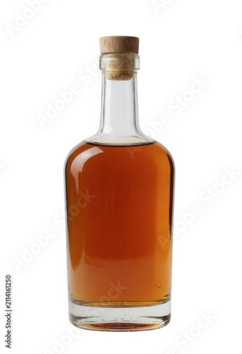 Amber Liquid Bottle Transparent Background