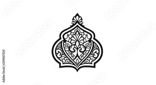 Fotografie Intricate Floral Ornate Design Element.