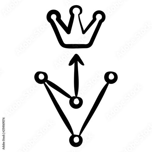Bild auf Leinwand Succession Icon