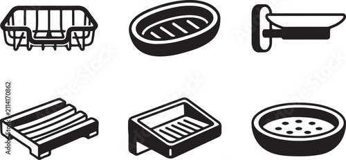 Fotografía Six different bathroom shower drain accessories set Vector