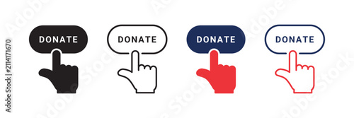 Obraz na płótnie Button for Online Donate Icon