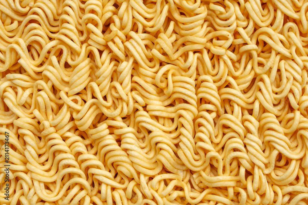Obraz premium dry instant noodles texture background close up