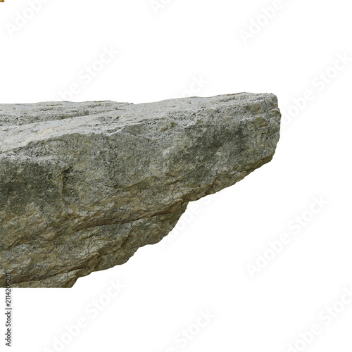 Fotografía Rough hewn rock formation against a black background detailed texture stone clif