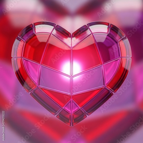 Crimson Jewel Heart, Gleaming with Inner Light