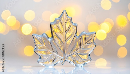 Elegant Maple Leaf Decor with Warm Festive Glow