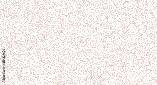 Принти на полотні Whimsical and intricate vector illustration featuring highly detailed patterns and imaginative shapes on a clean background, suitable for creative graphic design and artistic projects