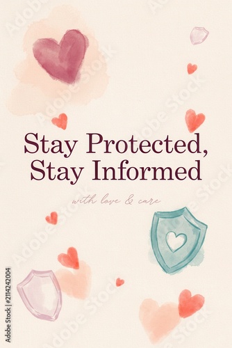 Stay safe and aware with heartfelt reminders of protection and care across a beautiful, soft backdrop. Sexual Health Awareness Month