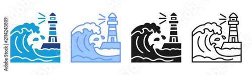 Storm Surge icon set multiple style collection