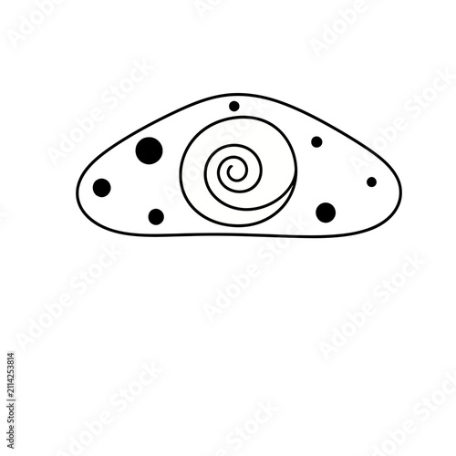 Abstract Swirl and Dots Vector