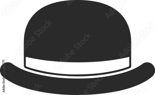 Photos Black bowler hat icon