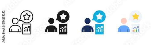 Customer Expectation icon set multiple style collection