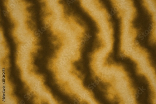 Bild auf Leinwand Abstract wavy pattern in brown and gold