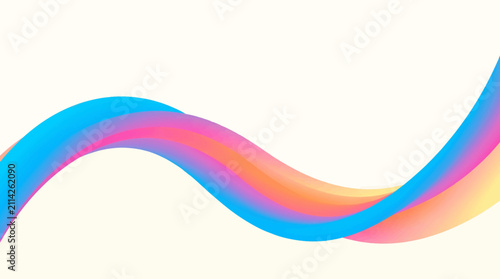 Multicolor flowing wave background. Abstract gradient liquid shape for modern design.