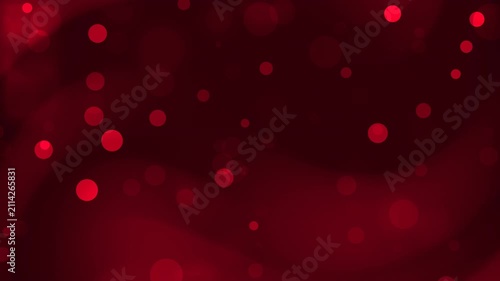 4K Abstract Red Bokeh Particle Motion Background Loop for Video Overlay. Concept Animation for Luxury Celebration, Premium Branding and Elegant Motion Design Templates