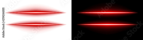 Foto Red horizontal light streak with glowing lens flare on dark background ideal for